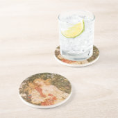 Godin van bloesems en bloemen, Flora door Morgan Zandsteen Onderzetter (Zijkant)