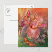 godin van Briefkaart van de lente-kunst (Voorkant / Achterkant)