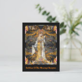 Godin van de berichtenhouders briefkaart (Staand voorkant)