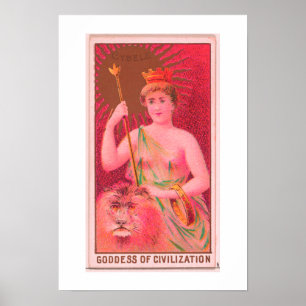Godin van de beschaving, Cybele, Poster Print