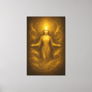Godin van de Gouden Openbaring – Stralend Licht Au Canvas Afdruk