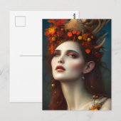 Godin van de Harvest Fantasy Digital Art Briefkaart (Voorkant / Achterkant)
