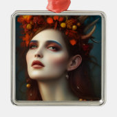 Godin van de Harvest Fantasy Keepomwille Metalen Ornament (Voorkant)