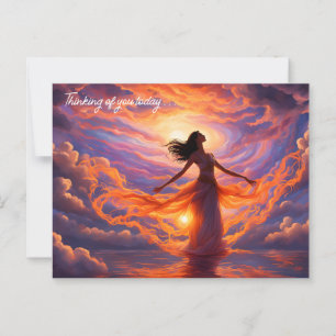 Godin van de Hemel die Licht Creëert Briefkaart