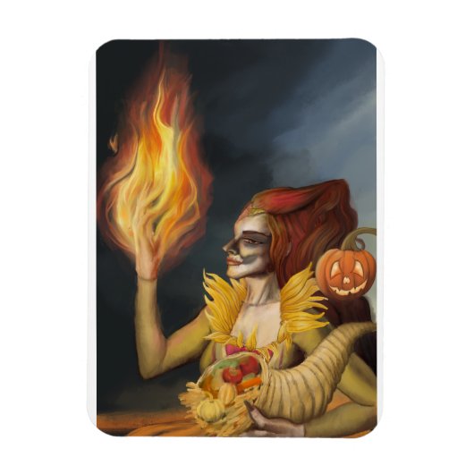 Godin van de Herfst Magneet (Verticaal)
