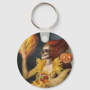 Godin van de herfst sleutelhanger