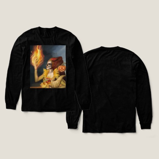 Godin van de herfst Tri-Blend shirt (Voorkant /achterkant)