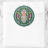 Godin van de lente Mandala Ronde Sticker (Tas)