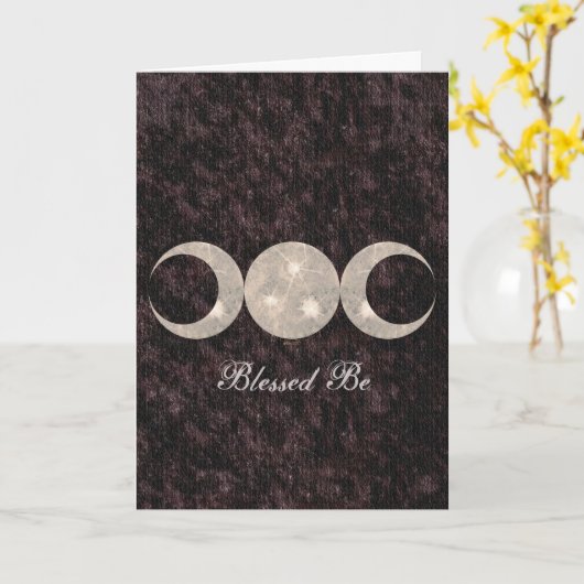 Godin van de Maan van de heks Prim Drievoudige Kaart (Gele Bloem)