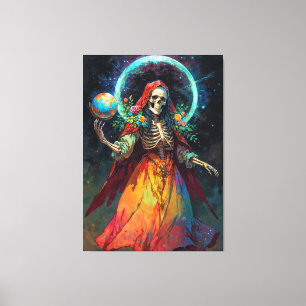 Godin van de Onvermijdelijke Heilige Dood Canvas Afdruk