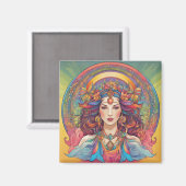 Godin van de regenbogen magneet (Voorkant / Achterkant)