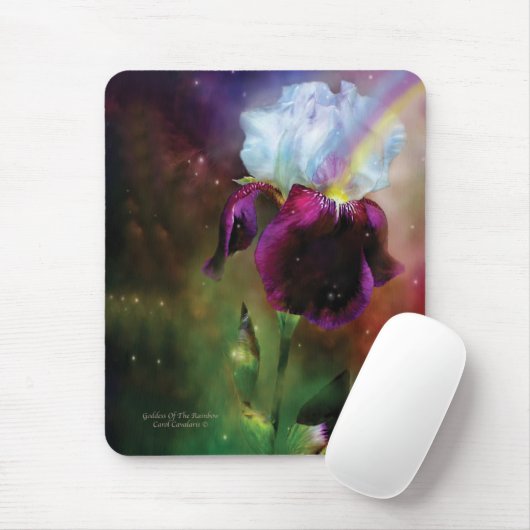 Godin van de regenboog Iris Mousepad Muismat (Met muis)