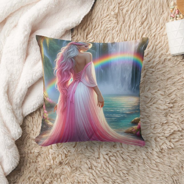 Godin van de regenboogvallei kussen (Deken)
