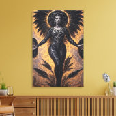 Godin van de Schaduwen Canvas Afdruk (Insitu (Woonkamer))