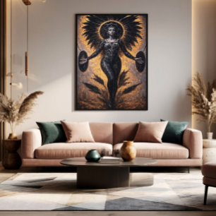 Godin van de Schaduwen Canvas Afdruk