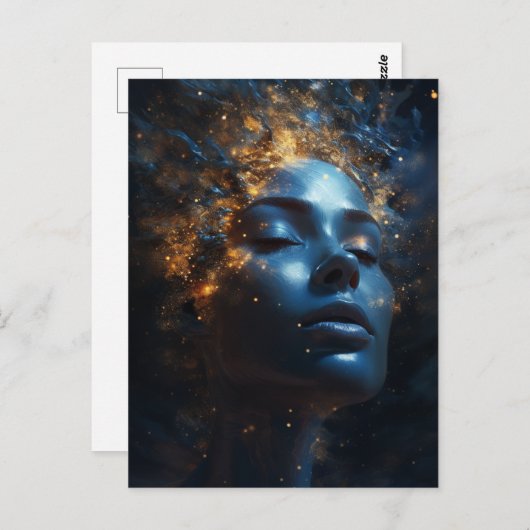 Godin van de sterren briefkaart (Voorkant / Achterkant)