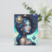 Godin van de sterren briefkaart (Staand voorkant)