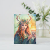 Godin van de zomerzonnewende briefkaart (Staand voorkant)