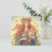 Godin van de zomerzonnewende kaart (Staand voorkant)