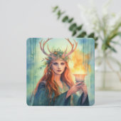 Godin van de zomerzonnewende kaart (Staand voorkant)