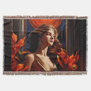 Godin van de zon Art Deco romantische glamour Deken
