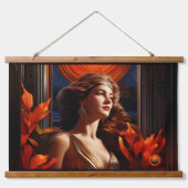 Godin van de zon Art Deco romantische glamour Hangend Wandkleed (Voorkant)