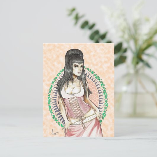 Godin van DESTINY Briefkaart (Staand voorkant)