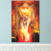 Godin van Fire PELE Canvas Afdruk (Insitu (Houten vloer))