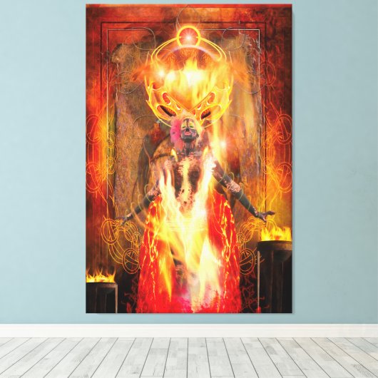 Godin van Fire PELE Canvas Afdruk (Insitu (Houten vloer))