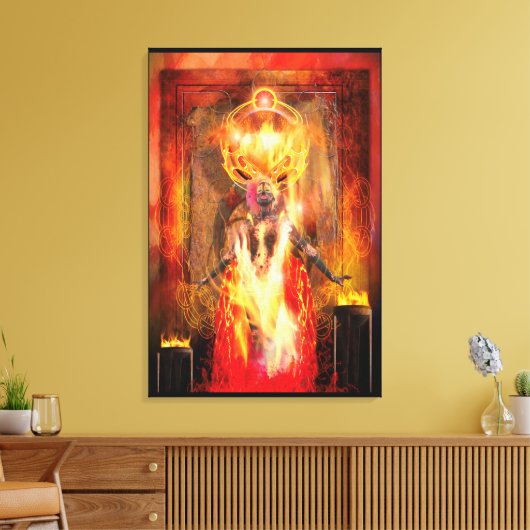 Godin van Fire PELE Canvas Afdruk (Insitu (Woonkamer))