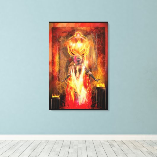 Godin van Fire PELE Canvas Afdruk (Insitu (Houten vloer))