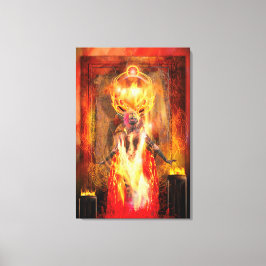 Godin van Fire PELE Canvas Afdruk