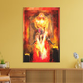 Godin van Fire PELE Canvas Afdruk (Insitu (Woonkamer))