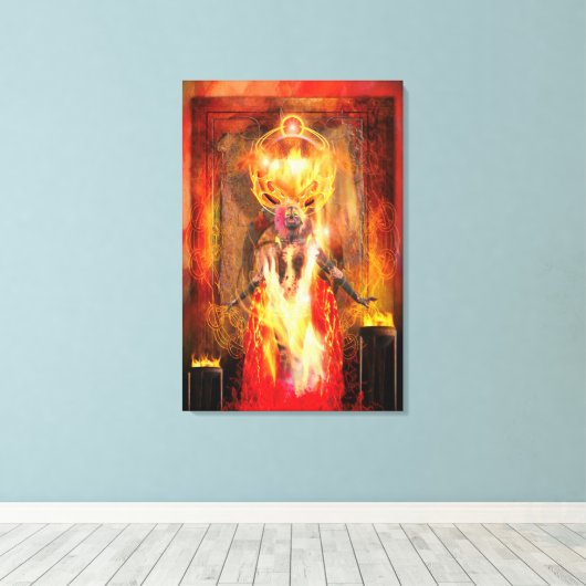 Godin van Fire PELE Canvas Afdruk (Insitu (Houten vloer))