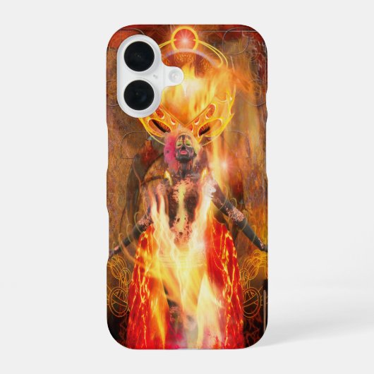 Godin van Fire PELE iPhone 16 Hoesje (Achterkant)