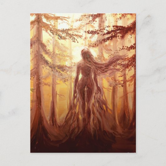 Godin van het bos briefkaart (Voorkant)