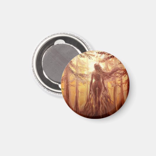Godin van het bos magneet (Voorkant / Achterkant)