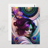 Godin van het Briefkaart Cosmos (Voorkant / Achterkant)