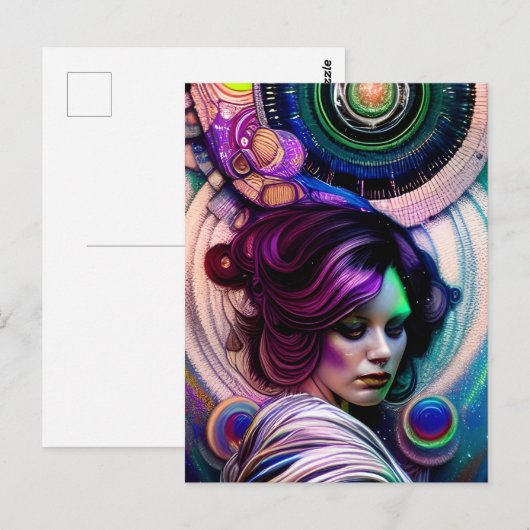 Godin van het Briefkaart Cosmos (Voorkant / Achterkant)