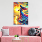 Godin van het Licht - Fantasy Ched Canvas Print (Insitu (Woonkamer))