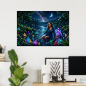 Godin van het Magische Kristalmeer Poster (Thuiskantoor)