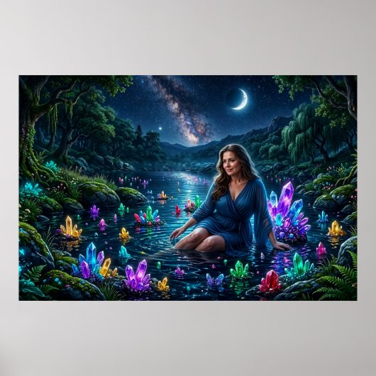 Godin van het Magische Kristalmeer Poster (Voorkant)