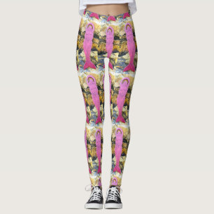 godin van het paarse zee leggings