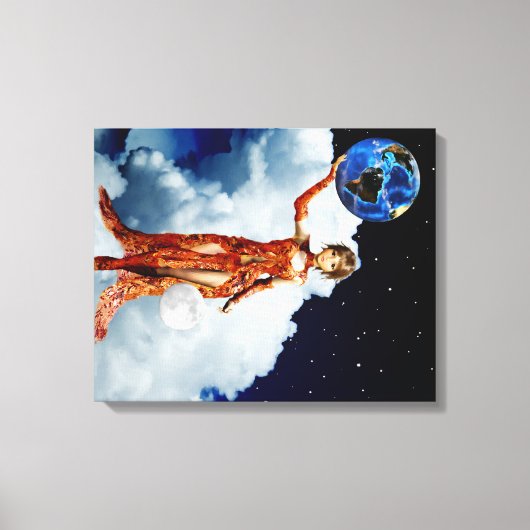 Godin van het universeel omhulde canvas afdruk (Voorkant)