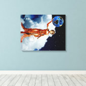 Godin van het universeel omhulde canvas afdruk (Insitu (Houten vloer))