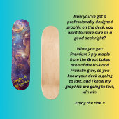 Godin van het universum persoonlijk skateboard