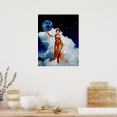 Godin van het universum Poster (Keuken)