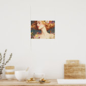 “Godin van Licht – Fluistering van Bloesems” Poster (Keuken)