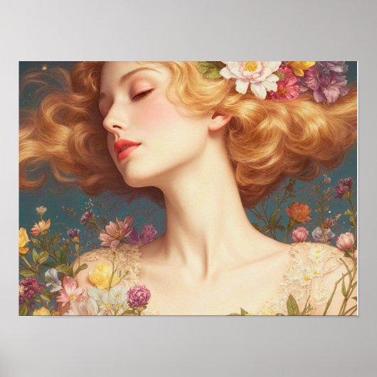 “Godin van Licht – Fluistering van Bloesems” Poster (Voorkant)