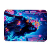 Godin van Licht Neon gloed Bos fantasy kunst Magneet (Horizontaal)